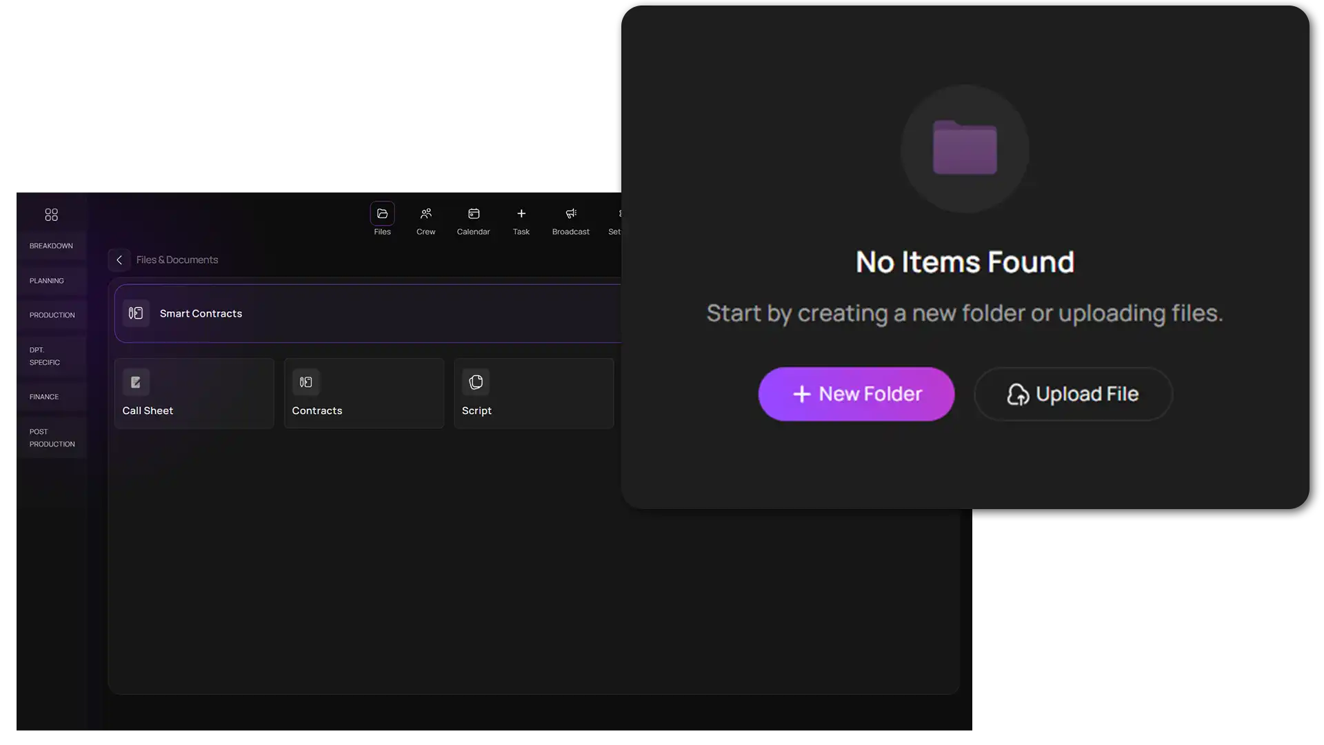 Organized production documents